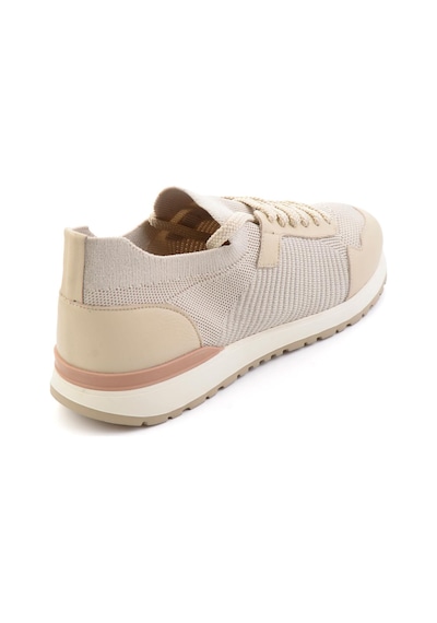 Bambi Bej Hakiki Deri Erkek Sneaker E01730580382