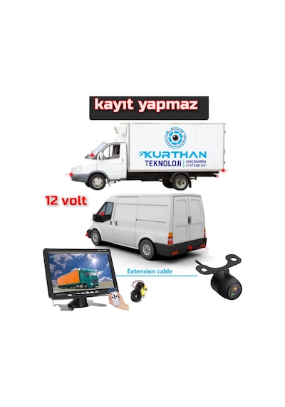 7 İnç Monitör Ve 1 Adet Kelebek Kamera Seti Kayıt Yapmaz 12 Volt