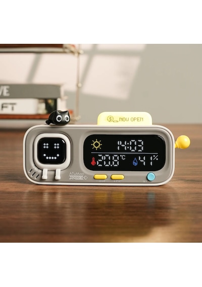 Atuman Mood-a Akıllı Termometre Higrometre Saat Retro Piksel Ekranlı Sıcaklık Nem Ölçer, Usb Şarjlı Masaüstü Akıllı Oda Monitörü, Animasyonlu Dekoratif Ev & Ofis Cihazı Hediyelik Süs Siyah Atuman Mood-a Akıllı Termometre Higrometre Saat Retro Piksel Ekranlı Sıcaklık Nem Ölçer, Usb Şarjlı Masaüstü Akıllı Oda Monitörü, Animasyonlu Dekoratif Ev & Ofis Cihazı Hediyelik Süs Siyah