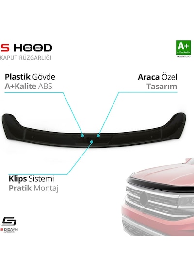 S-dizayn Ford Connect Abs Plastik Kaput Rüzgarlığı 2014 Üzeri A+kalite