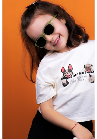 Yeni-unisex Polarize Yeşil Çocuk Güneş Gözlüğü 3-6 Yaş Yeşil
