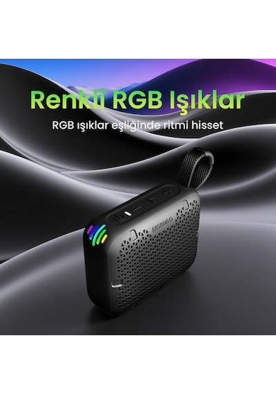 Nowgo Stone M1 5w Su Geçirmez Taşınabilir Bluetooth 5.4 Hoparlör Gri