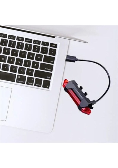 Usb Şarj Edilebilir Parlak Bisiklet Led Lamba Su Geçirmez Güvenlik Uyarı Arka Lamba Işığı Beyaz
