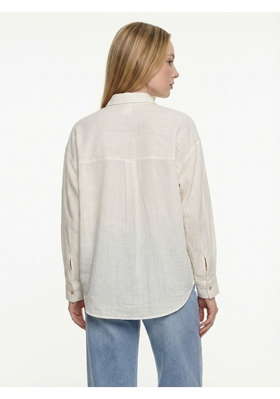 LOFT Loose Fit Kadın Gömlek U.kol Lf2042160 Q1.v1 Beyaz