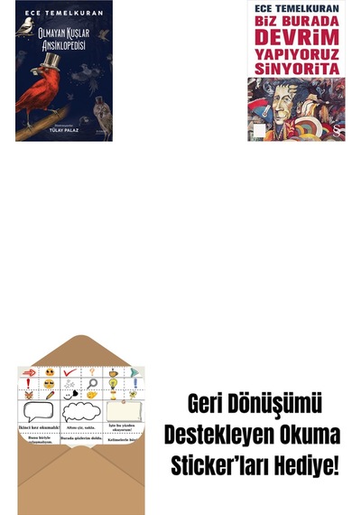 Olmayan Kuşlar Ansiklopedisi + Biz Burada Devrim Yapıyoruz Sinyorita Cep Boy + Okuma Sticker'ları
