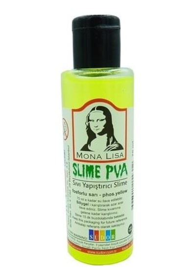 Südor Mona Lısa Sıvı Yapıştırıcı Slıme 70 Ml. Fosforlu Sarı