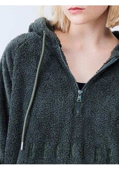 Ltb Serono Peluş Kadın Haki Sweatshırt-13878