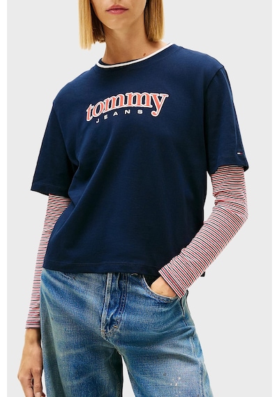 Tommy Jeans Bayan T Shirt Dw0dw22563 C1g Lacivert Lacivert