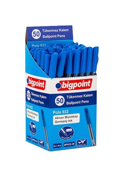 Bigpoint Tükenmez Kalem Polo 0.7mm Mavi X 50 Adet