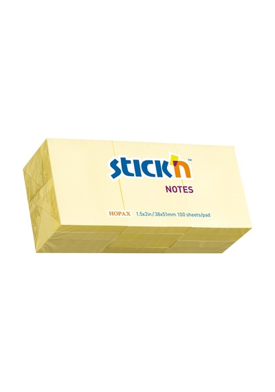 Hopax Stıckn Yapışkanlı Not Kağıdı 100 Yp 35X51 Pastel Sarı 21530
