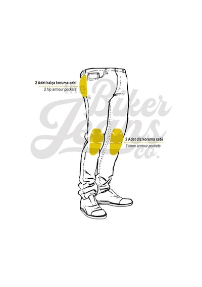 The Biker Jeans Cold Killer Kışlık Uzun Yol Korumalı Motosiklet Kot Pantolonu