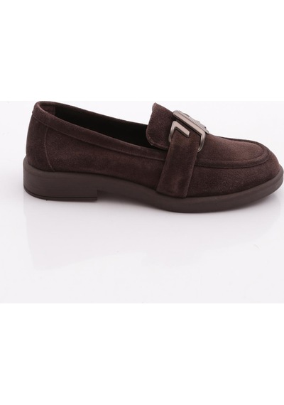 Dgn 527 Kadın Loafer Ayakkabı Kahve Süet