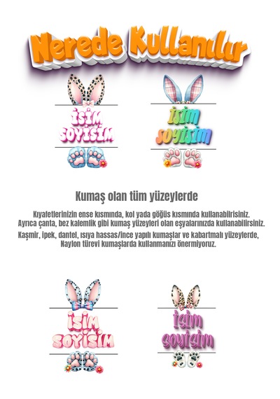 Kıyafet Etiketi - Okul Kıyafet Kumaş Etiketi Kreş Anaokulu İlkokul Kıyafet Kumaş Etiketi Set16 Karışık