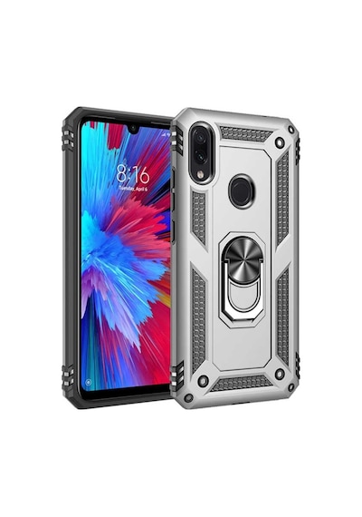 Xiaomi Redmi Note 7 Vega Tank Zirh Yüzüklü Standli Silikon Kilif 390648198