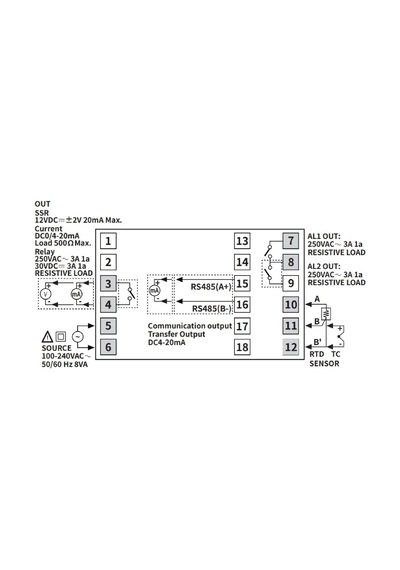 Autonics Tx4s-14c ,48x48mm 110v..220vac Pt100/tc 4..20ma/ssr Isı Kontrol