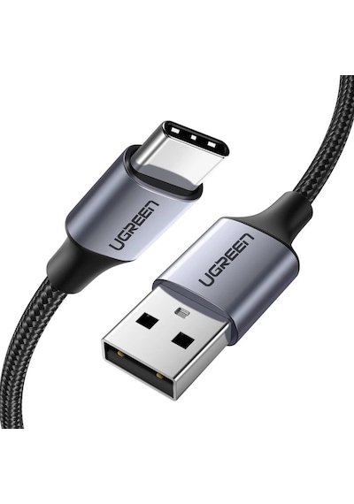Ugreen 60125 Usb-c To Usb-a 3a Qc Örgülü Hızlı Şarj Kablosu 0.5 Metre