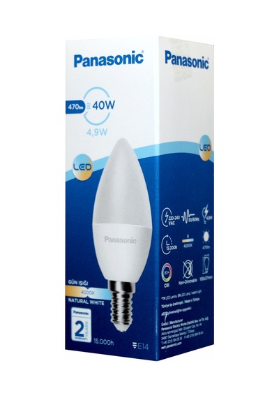 Mum Ampul İnce Duy 4.9w E14 Duy 4000 Kelvin 10'lu Gün Işığı