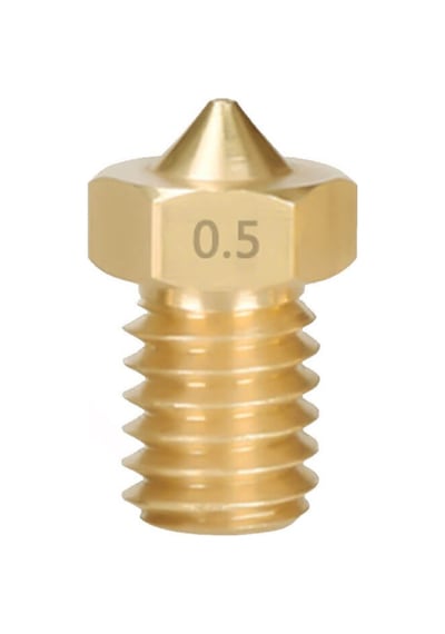 Koodmax 3d Yazıcı Extruder M6 1.75mm / 0.5mm V5 - V6 Pirinç Nozzle Baskı Kafası