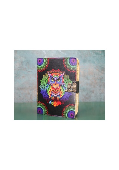 5 Adet Baykuşlu Deri Defter Deri Kapaklı 18x13 Cm Küçük Boy, Cep Defteri, Not Defteri, Notebook, Journal 1