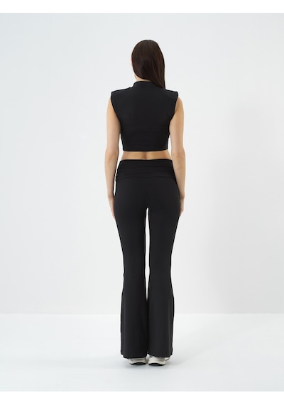 Xint Siyah Esnek Dokulu Regular Fit Bluz 602531