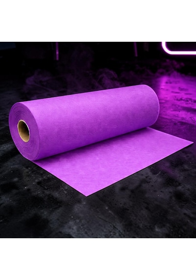 50 Metre Tek Parça 70 Cm Genişlik Elyaf Mor Tela Kumaş Mor Süsleme Kumaşı Mor Mekan Dekor Kumaşı