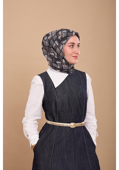 Silk Home Yaz Esintisi Eşarp 150001-14 Füme, Gri, Vizon, Soluk Siyah