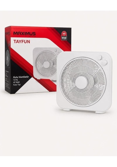 Maximus Tayfun Masa Üstü Kutu Vantilatör 12''