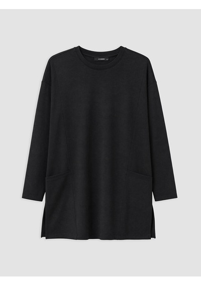LC Waikiki Lc Waıkıkı Siyah Soft Touch Kadın Sweatshirt Tunik