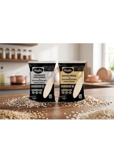 Yayla Vitaminli Baldo Ve Osmancık Pirinç 1 Kg - Türkiye'de Bir İlk - Sağlıklı Besleyici Seri