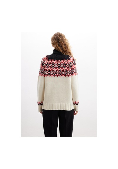 Styleboom X Peraluna Cotswald Faır Isle Pullover Balıkçı Yaka Baklava Desen Kazak Kadın Triko Kazak - Ekru Multi-ekru Ekru Styleboom X Peraluna Cotswald Faır Isle Pullover Balıkçı Yaka Baklava Desen Kazak Kadın Triko Kazak - Ekru Multi-ekru Ekru