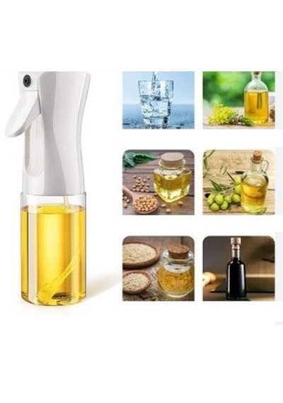 200 Ml Dekoratıf Tabancalı Spreylı Cam Yağdanlık Şışe Beyaz