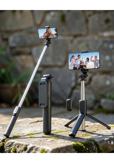 Selfie Çubuğu 360 Dönen Sabitleme Ve Tripod İşlevli Uczselfieçubuğu