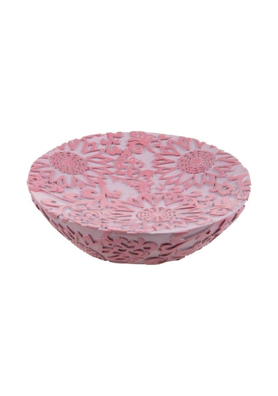 Buççin Online Mağaza Sabunluk Pembe Örgü Model Poliresin 13x13x2cm Banyo Seti Reçine Pembe Çok Renkli