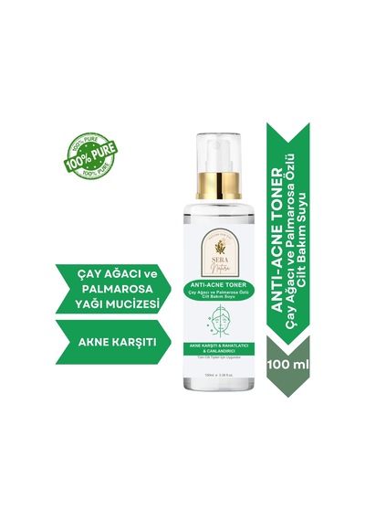 Antı-acne Toner Çay Ağacı Ve Palmarosa Özlü Cilt Bakım Suyu