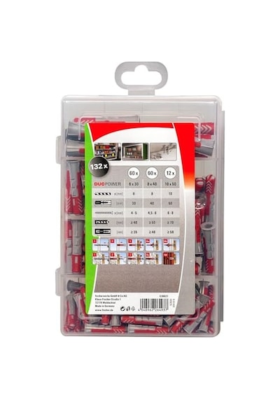 Profı-box Duopower, 132 Dübelli Dübel Kutusu 60 Adet 6 X 30, 60 Adet 8 X 40, 12 Adet 10 X 50 , Evrensel Dübel, Pratik Set, Amatör Ve Profesyoneller İçin Dübel Kutusu, Vidasız Profı-box Duopower, 132 Dübelli Dübel Kutusu 60 Adet 6 X 30, 60 Adet 8 X 40, 12 Adet 10 X 50 , Evrensel Dübel, Pratik Set, Amatör Ve Profesyoneller İçin Dübel Kutusu, Vidasız