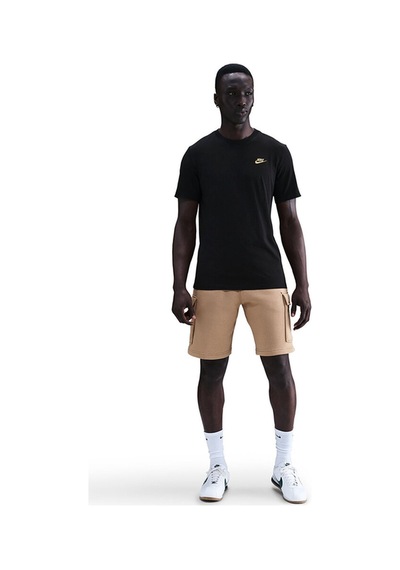 Nike M Nsw Club Tee Erkek Günlük Tişört Siyah/krem Siyah/krem