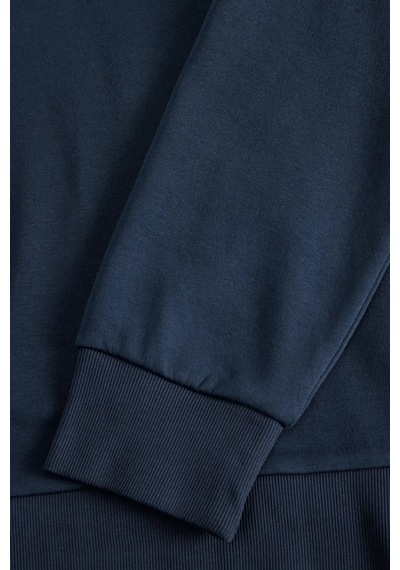 Jack & Jones Erkek Jjpan Bisiklet Yaka Logo Detaylı Sweatshirt 12310759 Lacivert