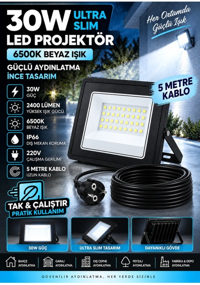 5 Metre Kablolu Tak Çalıştır 30w Ultra Slim Led Projektör 6500k Beyaz Işık Seyyar Led Projektör Aydınlatma Seyyar Aydınlatma Su Geçirmez Dış Mekan Siyah - 924524879 Siyah 5 Metre Kablolu Tak Çalıştır 30w Ultra Slim Led Projektör 6500k Beyaz Işık Seyyar Led Projektör Aydınlatma Seyyar Aydınlatma Su Geçirmez Dış Mekan Siyah - 924524879 Siyah
