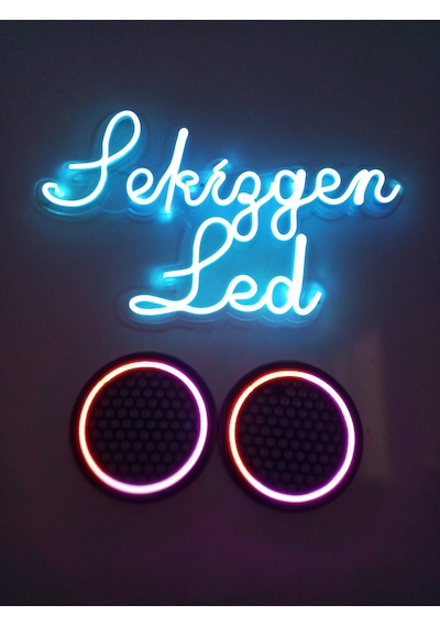 Sekizgen Led Piksel Neon Ledli 358 Mood Sese Duyarlı Kumandalı 20'lik Midrange Kapağı 1 Takım 2 Adet Kapak