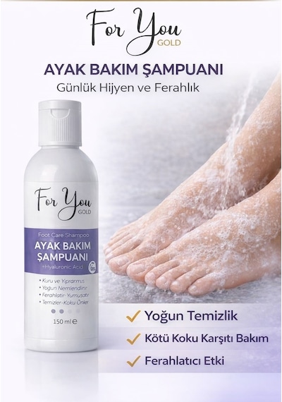 Ayak Ve Tırnak Bakım Seti - Koku, Ayak Ve Tırnak Bakım Sprey + Ayak Şampuan 2'li Set