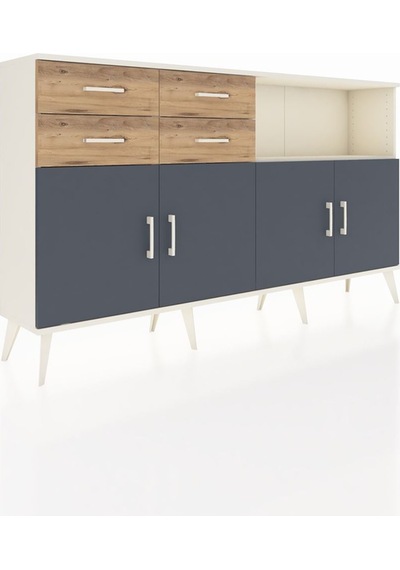 Arges Konsol 4 Raflı 4 Çekmeceli 4 Kapaklı 176x30x99 Aytaşı-antrasit/çam Antrasıt/atlas Çam - Aytası Arges Konsol 4 Raflı 4 Çekmeceli 4 Kapaklı 176x30x99 Aytaşı-antrasit/çam Antrasıt/atlas Çam - Aytası