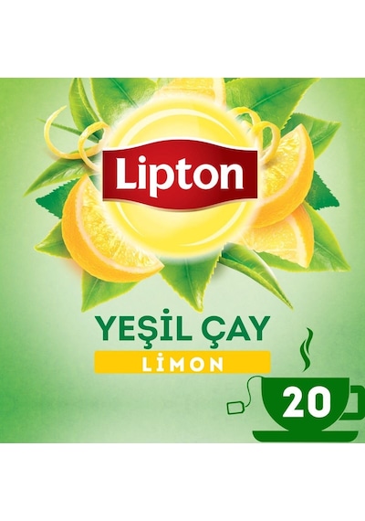 Lipton Berrak Limonlu Bardak Süzen Poşet Yeşil Çay 20'li Paket