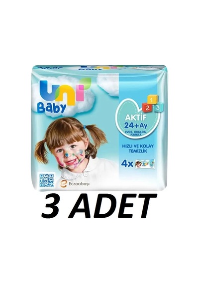 Uni Baby Islak Havlu Aktif 4X52 Adet (3 Adet)