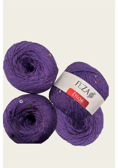 Dior Pullu Örgü İpi 4 Lü Set 100gr 310m Pamuk Karışımlı El Örgü İpliği