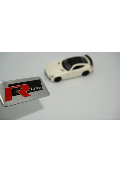 Vw Volkswagen R Line Krom Metal Body Plaka 3M 3D Logo Amblem