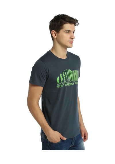 Bant Giyim - Barcode Füme Erkek T-shirt Tişört Füme