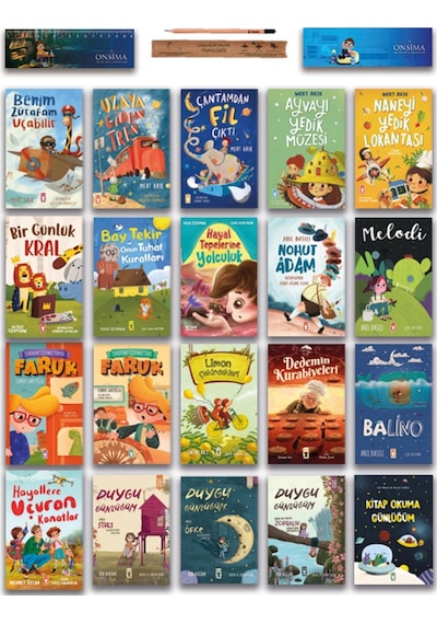 Timaş Çocuk 2 3 Sınıf Okuma Hikaye Kitapları Seti 20 Kitap - Mert Arık Anıl Basılı Duygu Günlüğüm Faruk Serisi