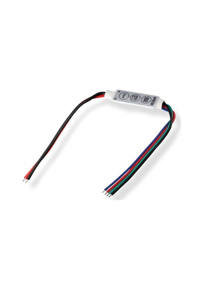 3 Tuşlu Rgb Led Dimmer Dc 12v 3a Renk Hız Parlaklık Ayarı Ortak Anot 20 Renk 19 Mod Hafıza 5050