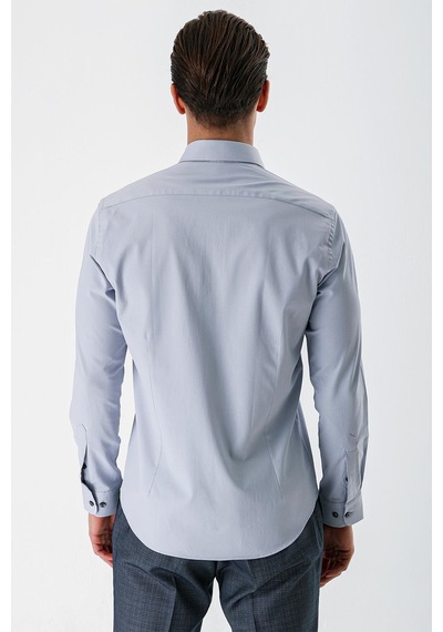 İmza Gri Uzun Kollu Armürlü Cepsiz Pamuklu Likralı Slim Fit Dar Kesim Gömlek 1004240193-gri Gri İmza Gri Uzun Kollu Armürlü Cepsiz Pamuklu Likralı Slim Fit Dar Kesim Gömlek 1004240193-gri Gri