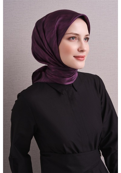Armine Sura İpek Eşarp 2026-2027 - Sonbahar Kış-asm9630 Mor